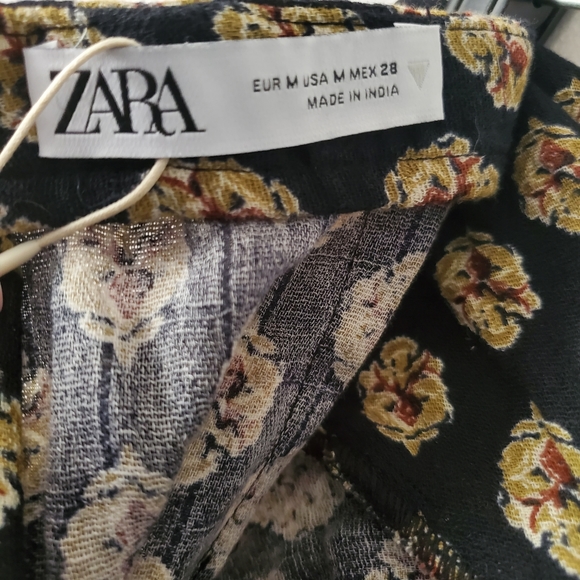 NWT ZARA PRINTED GATHERED SKIRT - Picture 9 of 11